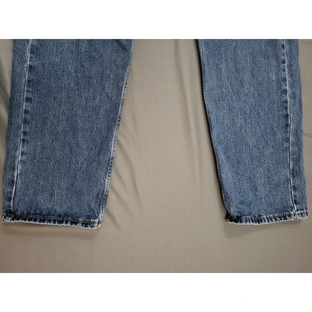 Levis 505 Regular Fit Straight Leg Jeans Mens Size 38 Medium Wash Blue